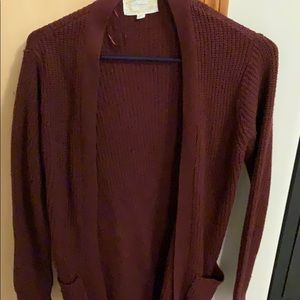 Maroon cardigan